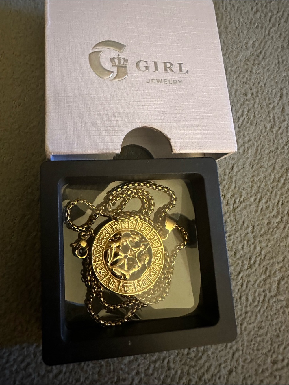 Gold Zodiac Medallion Necklace